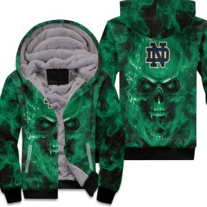 Notre Dame Fighting Irish Ncaa Fans Skull Unisex Fleece Hoodie