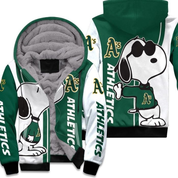 Oakland Athletics Snoopy Lover 3D Printed Unisex Fleece Hoodie