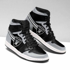Oakland Raiders 2 NFL Air Jordan 1 Sport Custom Sneakers