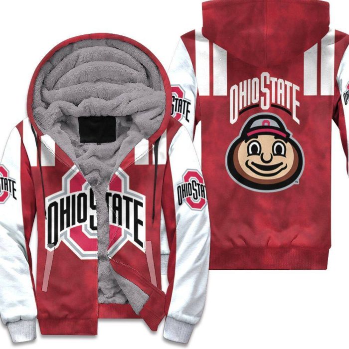 Ohio State Buckeyes Brutus Buckeye 3D All Over Hoodie Sweater Unisex Fleece Hoodie