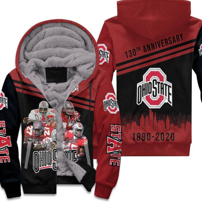 Ohio State Buckeyes Legend Players Signed 130Th Anniversary 3D Unisex Fleece Hoodie