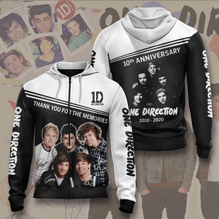 One Direction Zip-Up Hoodie