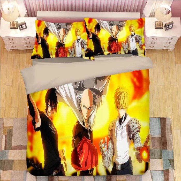 One Punch Man #17 Duvet Cover Pillowcase Bedding Set Home Decor