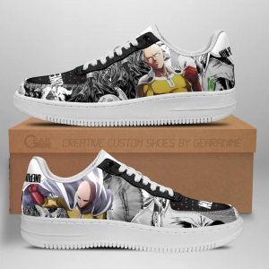 One Punch Man Nike Air Force Shoes Unique Manga Anime Custom Sneakers