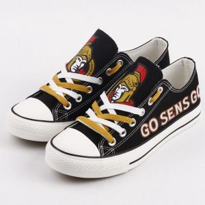 Ottawa Senators NHL Hockey 5 Gift For Fans Low Top Custom Canvas Shoes LT0271