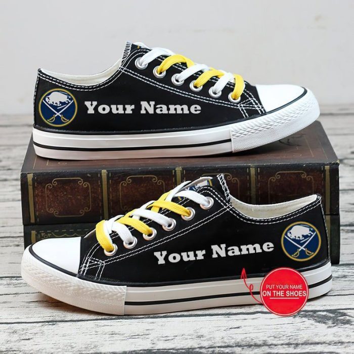 Personalized Buffalo Sabres NHL Hockey Gift For Fans Low Top Custom Canvas Shoes