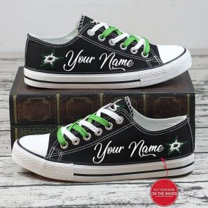 Personalized Dallas Stars NHL Hockey Gift For Fans Low Top Custom Canvas Shoes