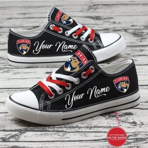 Personalized Florida Panthers NHL Hockey 1 Gift For Fans Low Top Custom Canvas Shoes