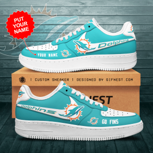 Personalized Miami Dolphins Air Force Sneaker Custom For Fan