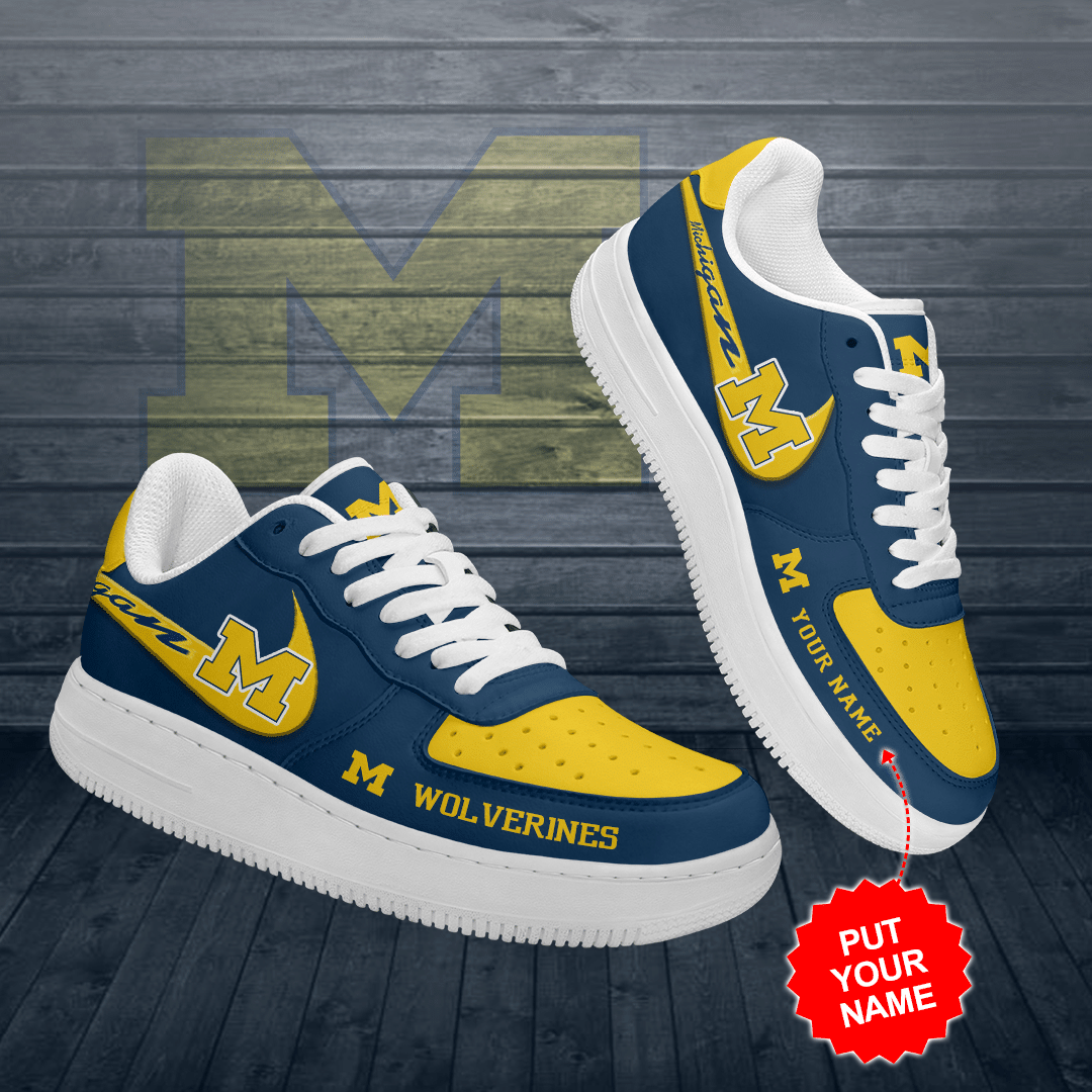 Personalized-Michigan-Wolverines-Air-Force-Sneaker-Custom-For-Fan-1