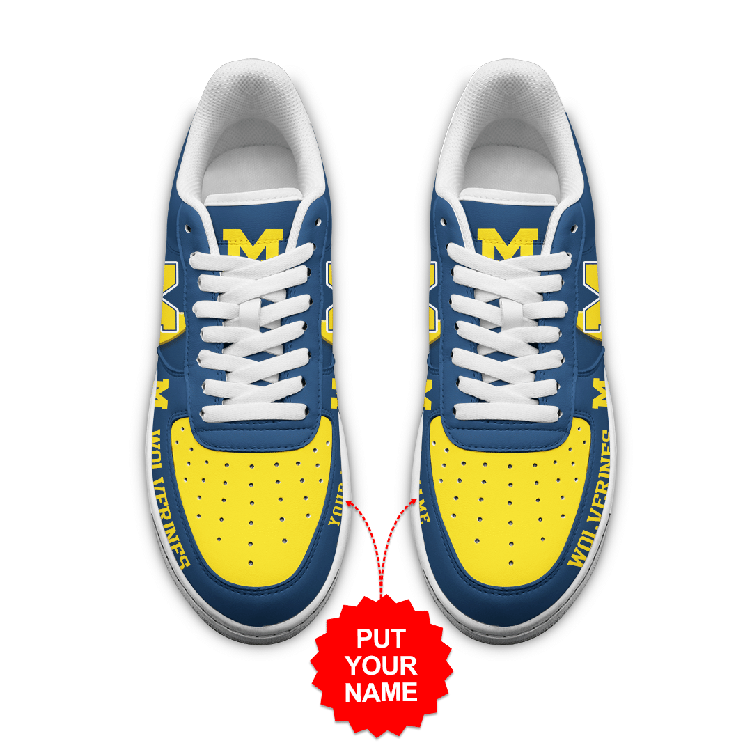 Personalized-Michigan-Wolverines-Air-Force-Sneaker-Custom-For-Fan-2