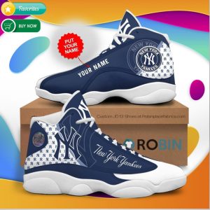 Personalized Name New York Yankees Jordan 13 Sneakers - Custom JD13 Shoes