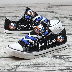 Personalized New York Islanders NFL Hockey Gift For Fans Low Top Custom Canvas Shoes LT0116