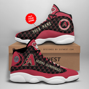 Personalized Shoes Arizona Diamondbacks Jordan 13 Custom Name