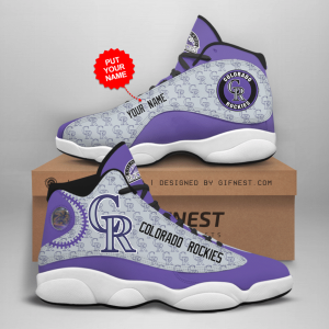 Personalized Shoes Colorado Rockies Jordan 13 Custom Name