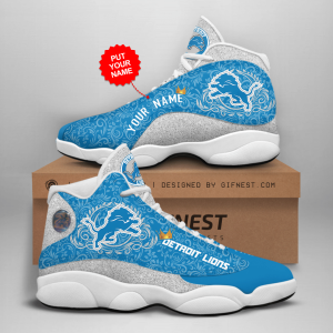 Personalized Shoes Detroit Lions Jordan 13 Customized Name