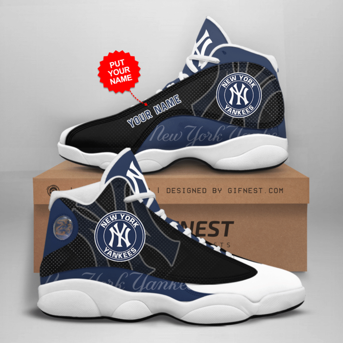 Personalized Shoes New York Yankees Jordan 13 Customized Name