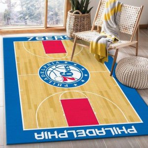 Philadelphia 76ers NBA 1 Area Rug Living Room And Bed Room Rug