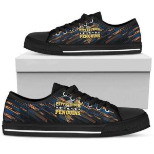 Pittsburgh Penguins Nhl Hockey 2 Low Top Sneakers Low Top Shoes