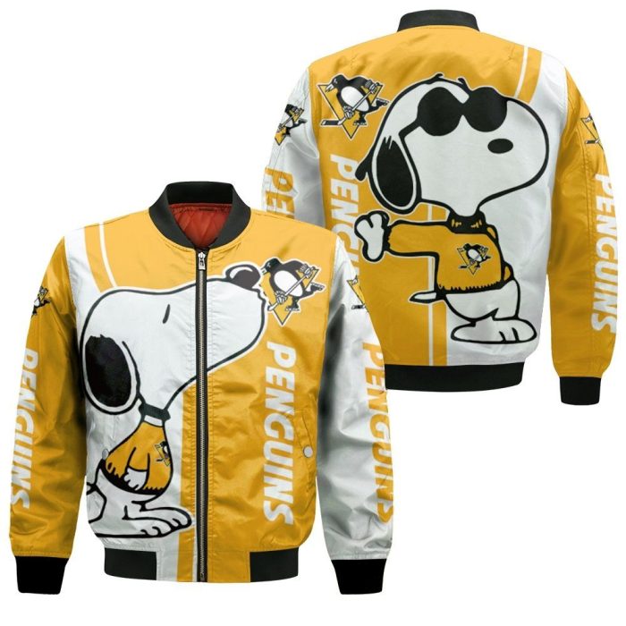 Pittsburgh Penguins Snoopy Lover 3D Printed Bomber Jacket