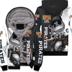 Pittsburgh Pirates Jack Skellington And Zero Unisex Fleece Hoodie