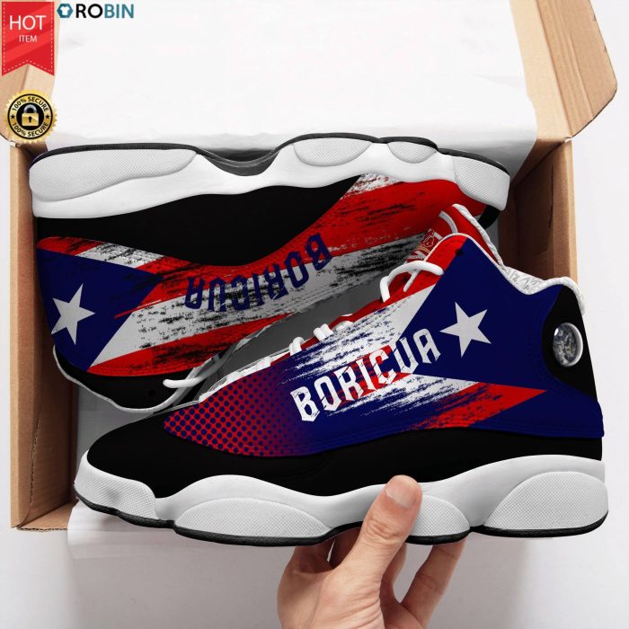 Puerto Rico Flag Boricua Jordan 13 Shoes - JD13 Sneaker