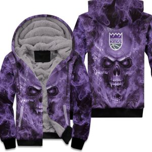 Sacramento Kings Nba Fans Skull Unisex Fleece Hoodie