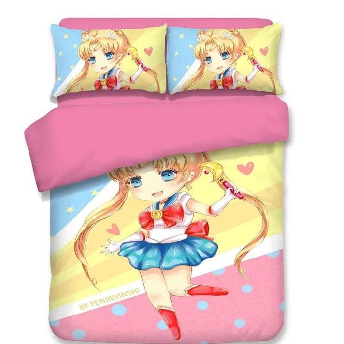 Sailor Moon #9 Duvet Cover Pillowcase Bedding Set Home Decor