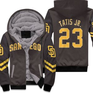 San Diego Padres Fernando Tatis Jr 23 Mlb Brown Inspired Style Unisex Fleece Hoodie