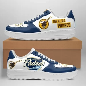 San Diego Padres Nike Air Force Shoes Unique Baseball Custom Sneakers