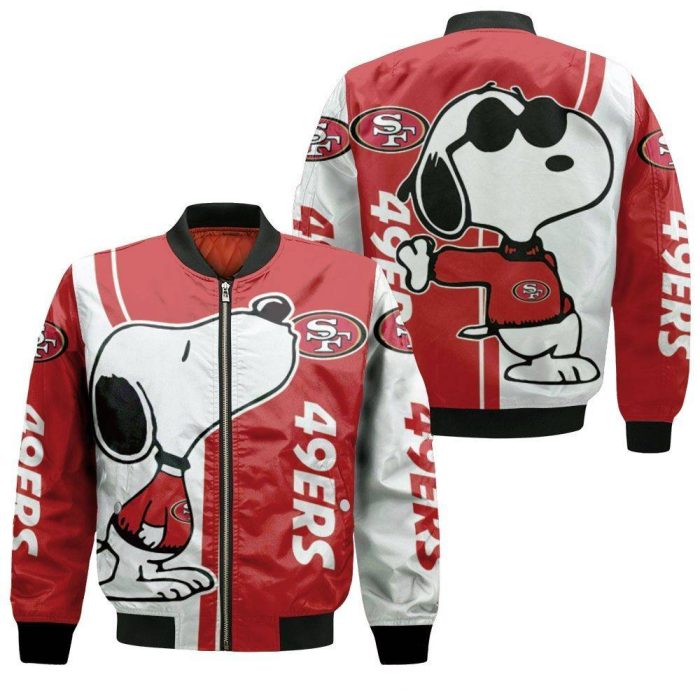 San Francisco 49Ers Snoopy Lover 3D Printed Bomber Jacket