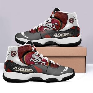 San Francisco 49ers Air Jordan 11 Sneakers - High Top Basketball Shoes For Fan