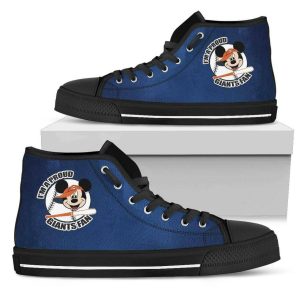 San Francisco Giants MLB Fan Mickey Circle Custom Canvas High Top Shoes