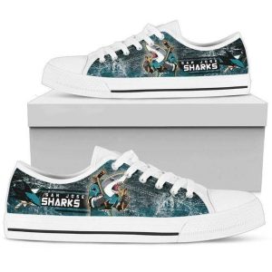 San Jose Sharks NHL Hockey 1 Low Top Sneakers Low Top Shoes LT0323