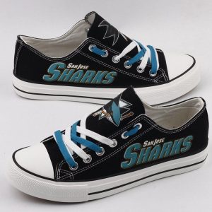 San Jose Sharks NHL Hockey Gift For Fans Low Top Custom Canvas Shoes LT0536