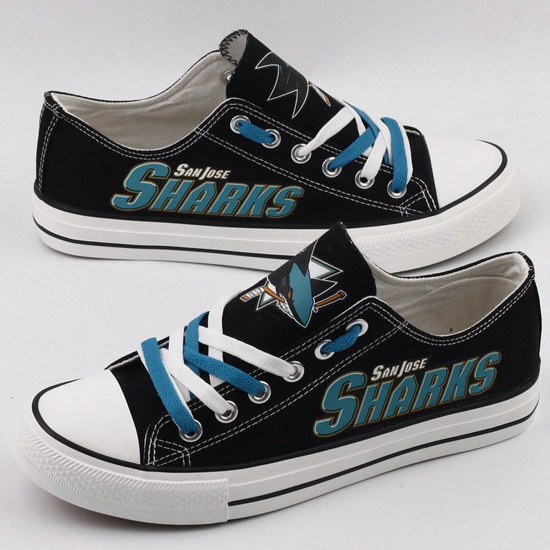 San-Jose-Sharks-NHL-Hockey-Gift-For-Fans-Low-Top-Custom-Canvas-Shoes San Jose Sharks NHL Hockey Gift For Fans Low Top Custom Canvas Shoes