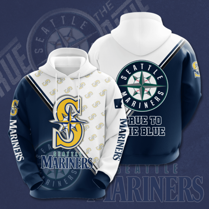 Seattle Mariners 3D Hoodie