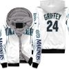 Seattle Mariners Ken Griffey Jr 24 2020 Mlb White Unisex Fleece Hoodie