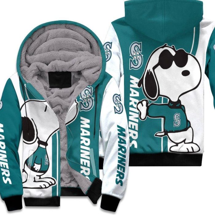 Seattle Mariners Snoopy Lover 3D Printed Unisex Fleece Hoodie