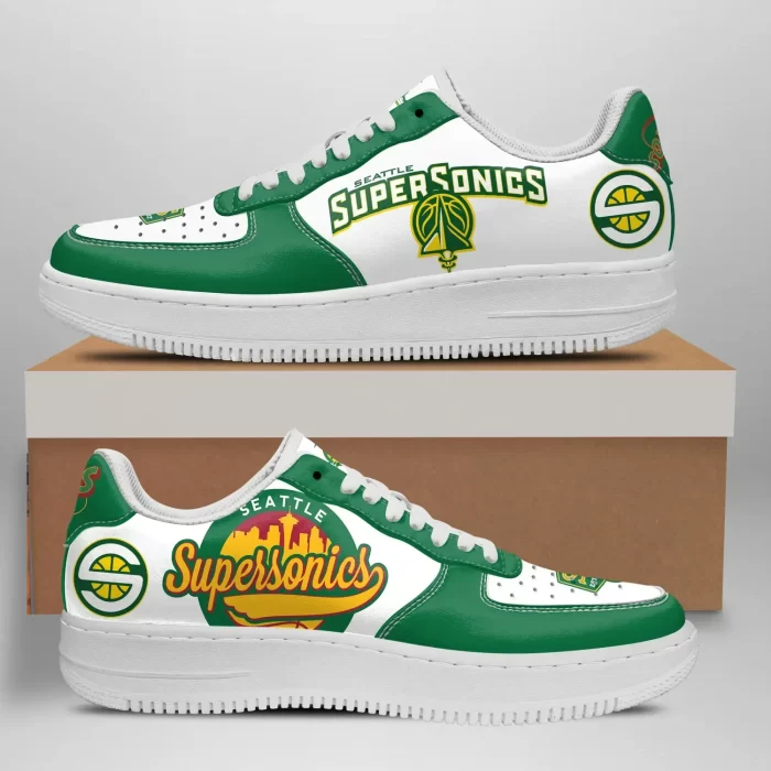 Seattle Supersonics Nike Air Force Shoes Unique Basketball Custom Sneakers