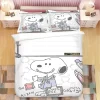 Snoopy #5 Duvet Cover Pillowcase Bedding Set Home Bedroom Decor