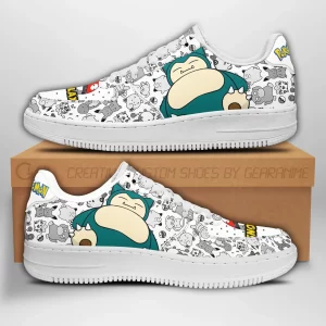 Snorlax Nike Air Force Shoes Unique Pokemon Anime Custom Sneakers