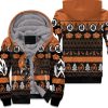 Songoku Super Saiyan Fighting Dragon Ball Christmas Knitting Pattern Unisex Fleece Hoodie