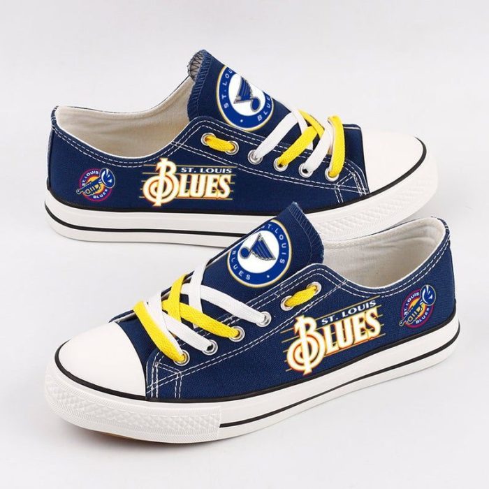 St Louis Blues NHL Hockey 2 Gift For Fans Low Top Custom Canvas Shoes