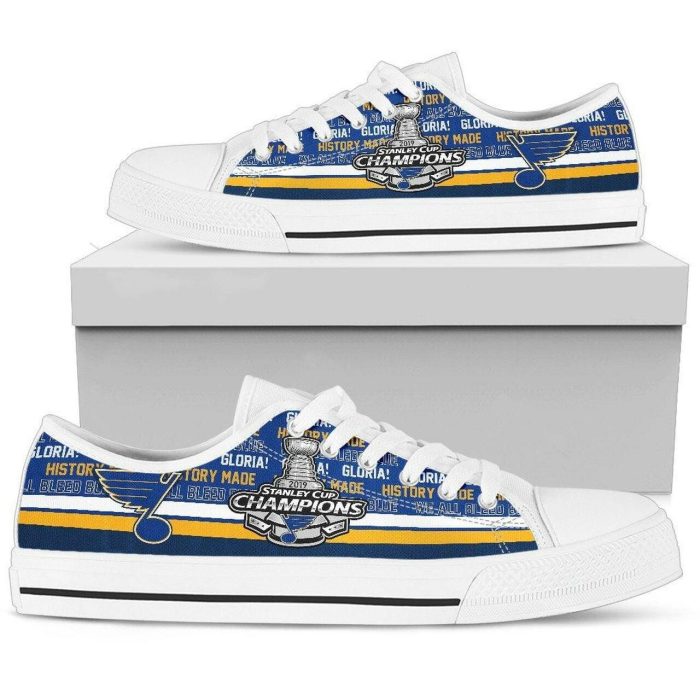 St Louis Blues Nhl Hockey 1 Low Top Sneakers Low Top Shoes