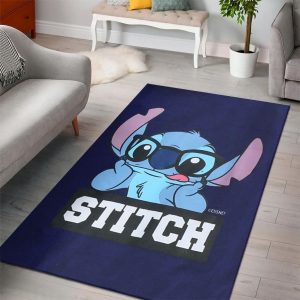 Stitch Disney Living Room Cartoon Floor Carpet Rectangle Rug R4383