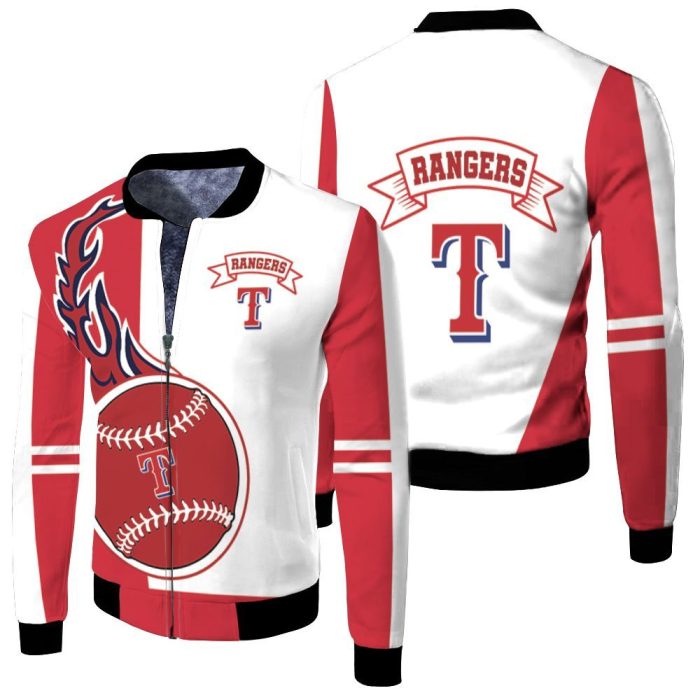 Texas Rangers 3D Fleece Bomber Jacket