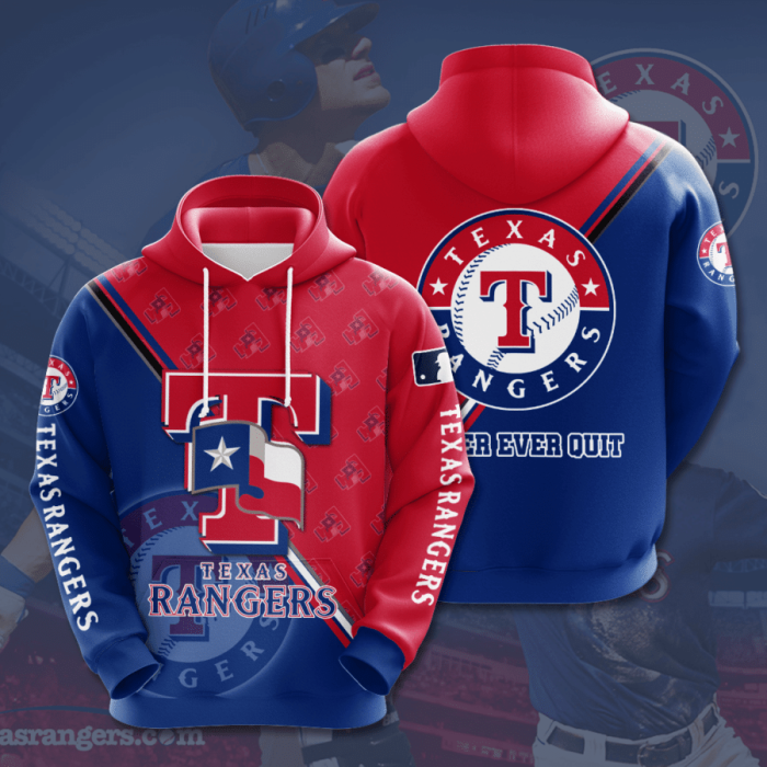 Texas Rangers 3D Hoodie