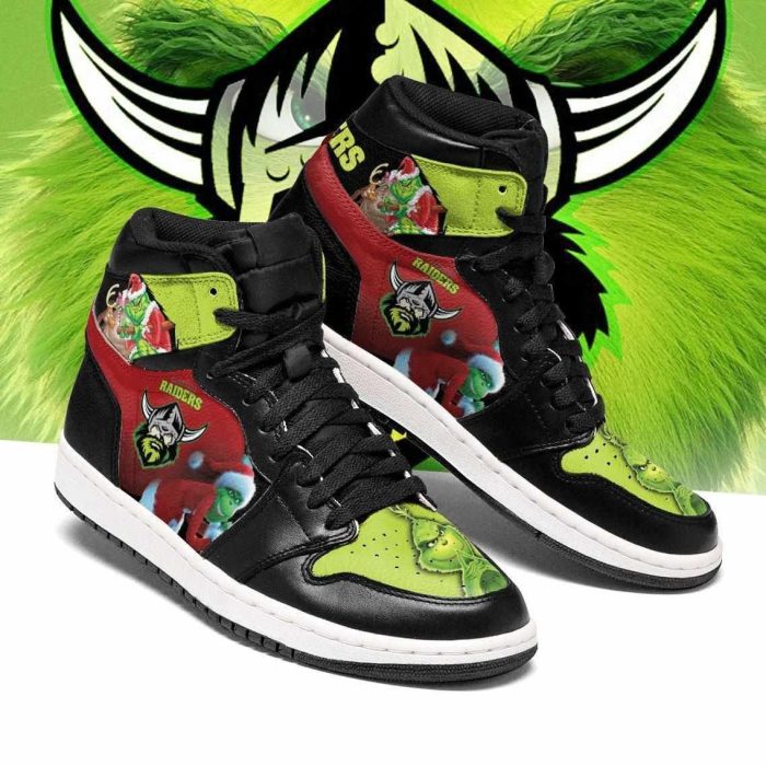 The Grinch Canberra Raiders NRL Air Jordan 1 Sport Custom Sneakers ...