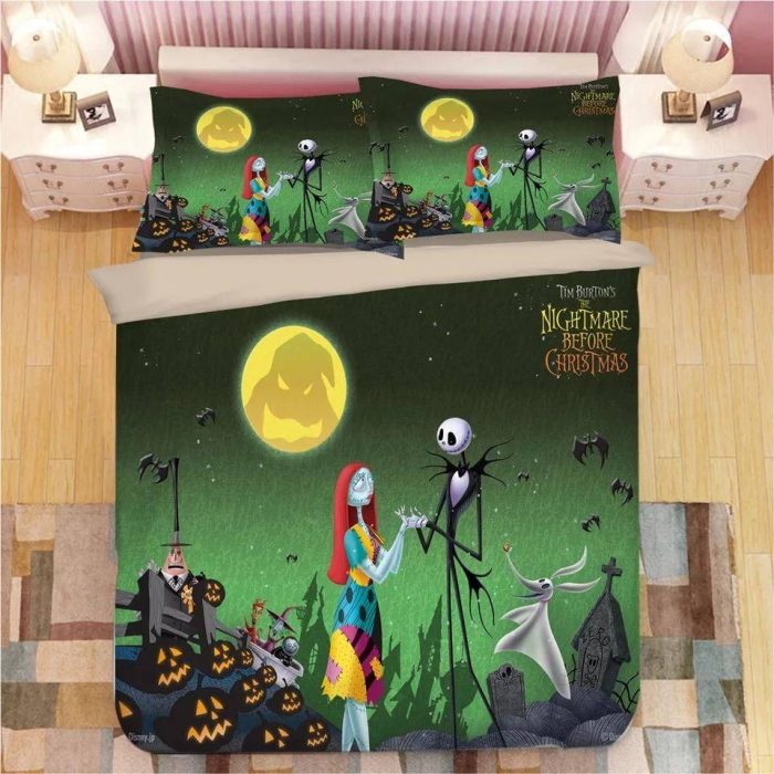 The Nightmare Before Christmas Jack Skellington #5 Duvet Cover Pillowcase Bedding Set